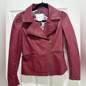 Anthropologie Deep Red Jacket